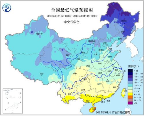 全国最低气温预报图