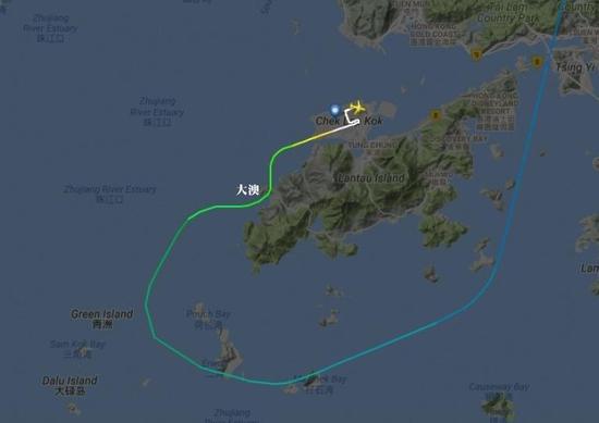 图片来自航空网站flightradar24