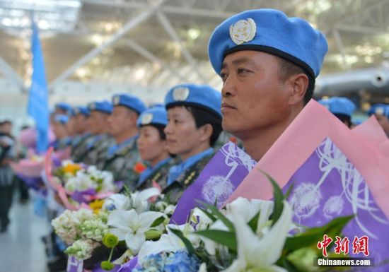 资料图：维和部队官兵。