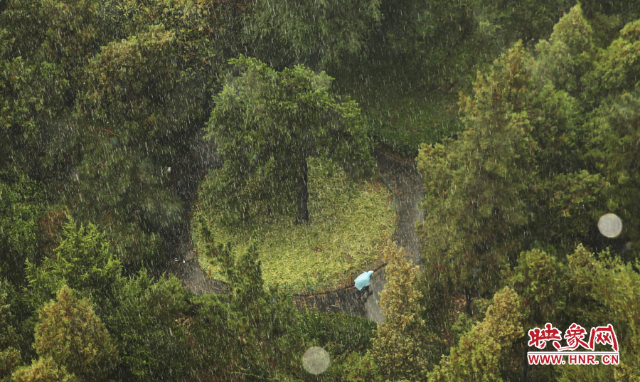 17时25分,郑州强降雨,紫荆山附近的市民真切地感受到了什么叫大雨倾盆。